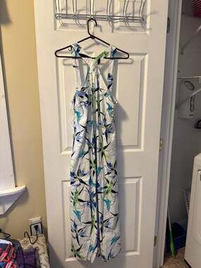 I.N.C. International Concepts Printed Wide-Leg Halter Jumpsuit